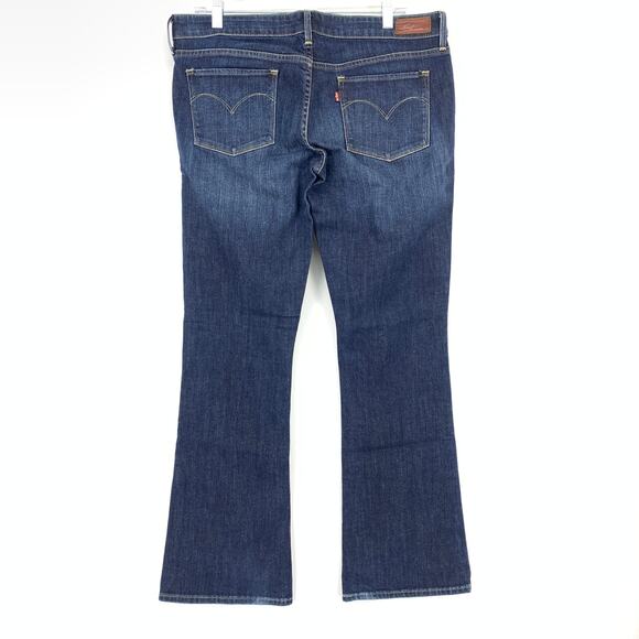 Levi's Slight Curve Skinny Boot Jeans Womens Size 32 X 32 Dark Wash Low Rise - Picture 2 of 7